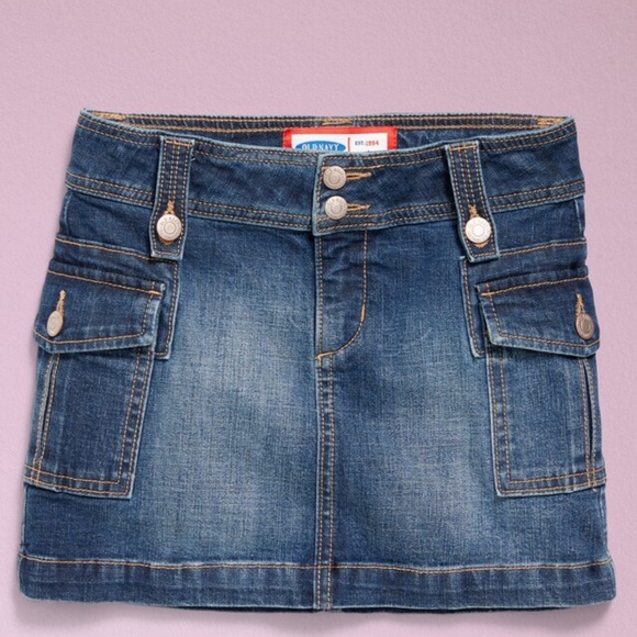 Old Navy Other - Old Navy Cargo blue Denim Jean Skirt| size medium 8